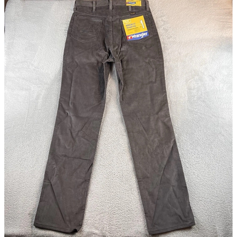 Vintage Wrangler Deadstock Cords Pants Mens 34x34 Gray Straight  Cowboy 80's